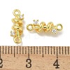 Rack Plating Brass Clear Cubic Zirconia Vortex Connector Charms KK-L224-069G-3