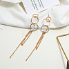 Ring Shape Iron Tassel Stud Earrings LI8396-2-3