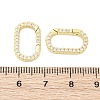 Brass Micro Pave Cubic Zirconia Spring Gate Rings KK-D325-01G-3