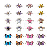 24Pcs 12 Styles Alloy Enamel Connector Charms FIND-BG0001-03-2