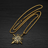 Vintage 304 Stainless Steel Viking Compass Pendant Necklaces for Men WG1D9FE-02-1