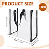 Rectangle Transparent PVC Plastic Bags ABAG-WH0083-007D-2