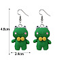 Stainless Steel Resin Dangle Earrings FS-WG090EB-01-2