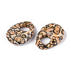 Natural Leopard Skin Jasper Large Hole Pendants G-N348-06A-02-2