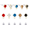 40Pcs 5 Colors Alloy Stud Earring Findings FIND-FH0005-77-1