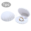 1Pc Shell Shaped Velvet Jewelry Storage Boxes VBOX-YW0001-05C-2
