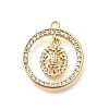 Brass Micro Pave Cubic Zirconia Pendants KK-G519-05G-04-1