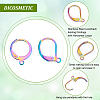 60Pcs 2 Style Rainbow Color 304 Stainless Steel Leverback Earring Findings STAS-DC0010-40-4