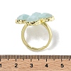 Natural Amazonite Faceted Adjustable Ring for Women RJEW-A092-01G-13-5