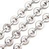 201 Stainless Steel Flat Round Link Chains Chains CHS-F024-08P-1