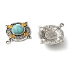 Tibetan Style Alloy Pave Imitation Turquoise Pendants FIND-NH0001-04AS-2