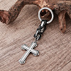 Punk Style 304 Stainless Steel Cross Keychains GV8385-2