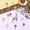 15Pcs 5 Colors Alloy Enamel with Rhinestone Pendants FIND-CJ0005-93-6
