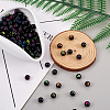 Black Craft Acrylic Beads SACR-TAG0001-02-6
