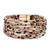 Imitation PU Leather Cord Multi-strand Bracelets for Women Girl WG4D46A-26-1