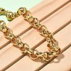 304 Stainless Steel Rolo Chain Bracelets for Women BJEW-A160-05G-2