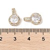 Brass Micro Pave Cubic Zirconia Pendants KK-R219-25G-3