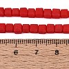 Opaque Frosted Glass Beads Strands GLAA-N072-01A-B05-4