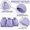 Polyester Imitation Burlap Packing Pouches Drawstring Bags ABAG-BBC0001-02A-03-6