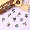 14Pcs 7 Colors Alloy with Resin Rhinestone Pendants FIND-CJ0005-95-6