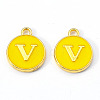 Golden Plated Alloy Enamel Charms LS-ENAM-S118-09V-2