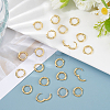 10 Pairs Brass Huggie Hoop Earrings EJEW-BBC0002-21-4