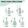 120Pcs 15 Styles Dummy Bottle Transparent Resin Cabochon RESI-DC0001-08-2
