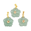 Natural Green Aventurine Carved Pendants G-A315-01G-09-1