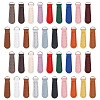 38Pcs 19 Styles PU Leather Zipper Pull Tabs FIND-ME0004-16-1