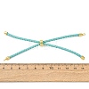 Adjustable Round Braided Microfiber Leather Cord Bracelet Making KK-CBAC260-01G-22-3