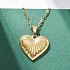 Heart 304 Stainless Steel Pendant Necklaces NJEW-H059-18G-3