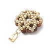 Natural Mixed Gemstone Faceted Round Cluster Flower Pendants PALLOY-MZ01197-5
