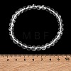 Natural Quartz Crystal Round Beaded Stretch Bracelets GG-CBA12F1-02B-12-5