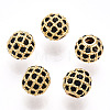 Rack Plating Brass Cubic Zirconia Beads ZIRC-S001-6mm-B02-1