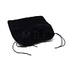 Rectangle Black Velvet Pouches TP-WH0011-01-2