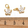 Rack Plating Brass Micro Pave Clear Cubic Zirconia Charms KK-U030-02G-3