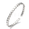 Star Brass Cuff Bangles for Women BJEW-C144-01A-P-4