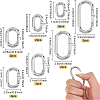 14Pcs 7 Styles Zinc Alloy Key Clasps FIND-BC0002-92A-2