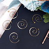 4 Pairs Brass Ear Studs EJEW-BBC0001-48-4