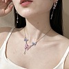 Alloy Crystal Rhinestone & Enamel Pendant Necklaces WGE54E7-01-2