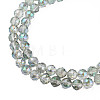 Electroplate Transparent Glass Beads Strands EGLA-N002-34B-C09-3