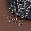 304 Stainless Steel 12MM Ring Link Chain Necklaces NJEW-P343-01C-P-3