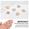 6Pcs 3 Colors Brass Micro Pave Clear Cubic Zirconia Charms ZIRC-BC0001-15-3