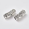 Tibetan Style Alloy Tube Beads PALLOY-WH0067-12AS-1