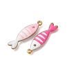 304 Stainless Steel Enamel Charms STAS-Q363-14B-G-2
