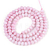 Anti-Tarnish Electroplate Rondelle Glass Beads Strands X-EGLA-T021-4mm-17-03-2