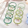 10Pcs Acrylic Charm Bracelets BJEW-JB13508-1