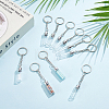 12Pcs Glass Bottle Keychain KEYC-UN00022-2