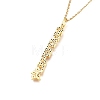 Brass Micro Pave Clear Cubic Zirconia Pendant Necklaces X-NJEW-L146-29G-3