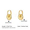 304 Stainless Steel Hoop Dangle Earrings for Women AF5026-7-2